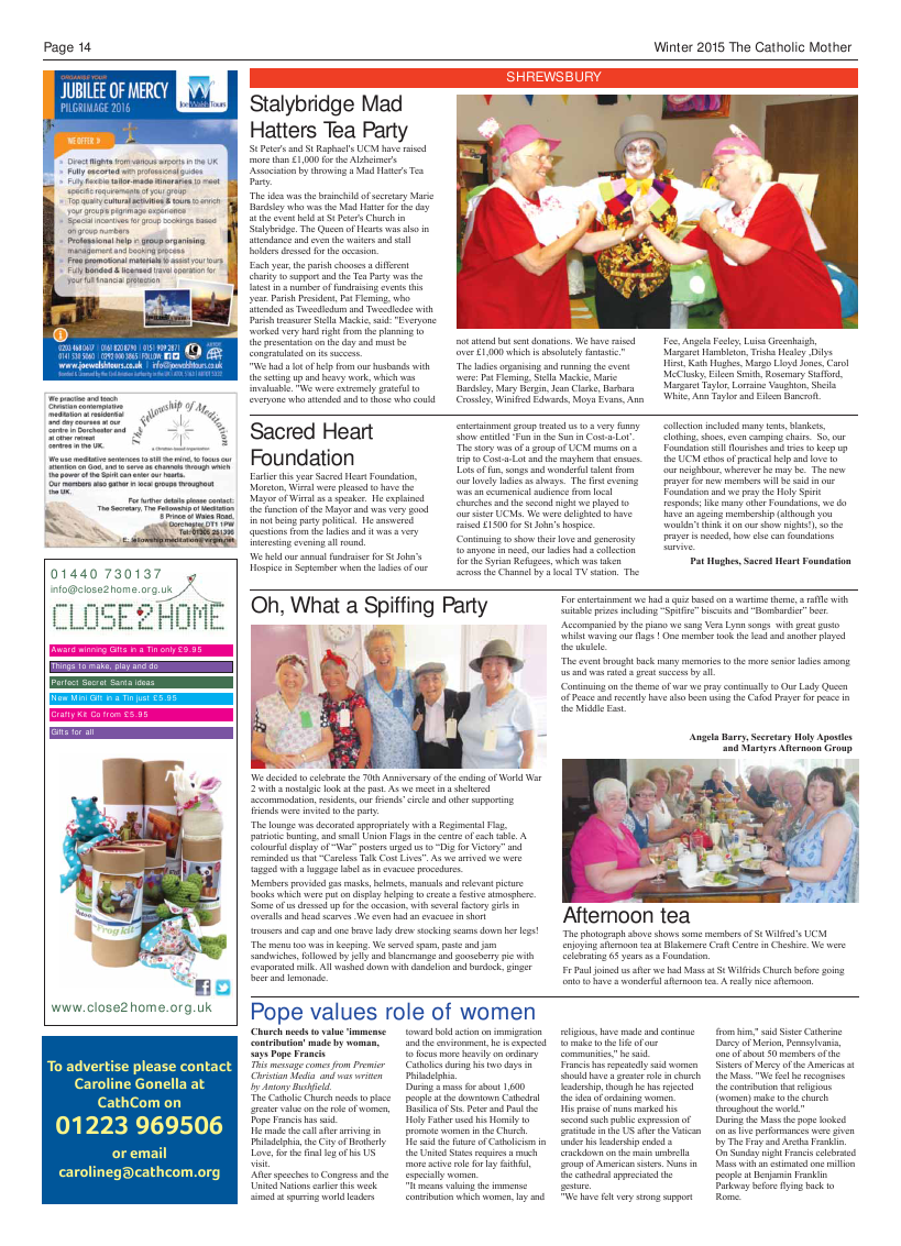 Christmas 2015 edition of the Catholic Mother (UCM)