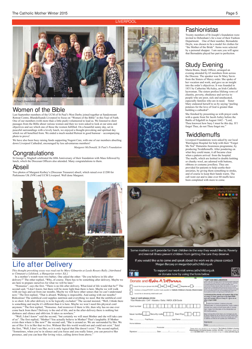 Christmas 2015 edition of the Catholic Mother (UCM)