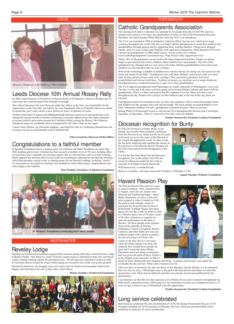 Christmas 2015 edition of the Catholic Mother (UCM)