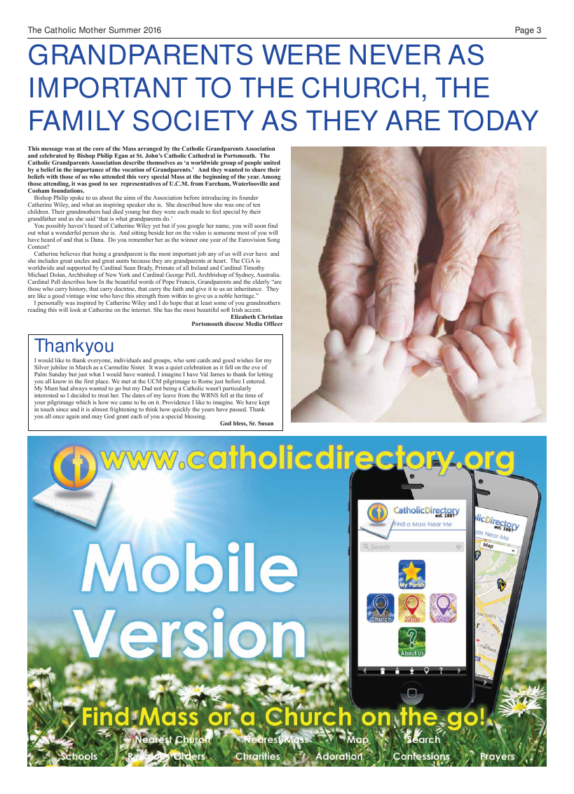 Summer 2016 edition of the Catholic Mother (UCM) - Page 