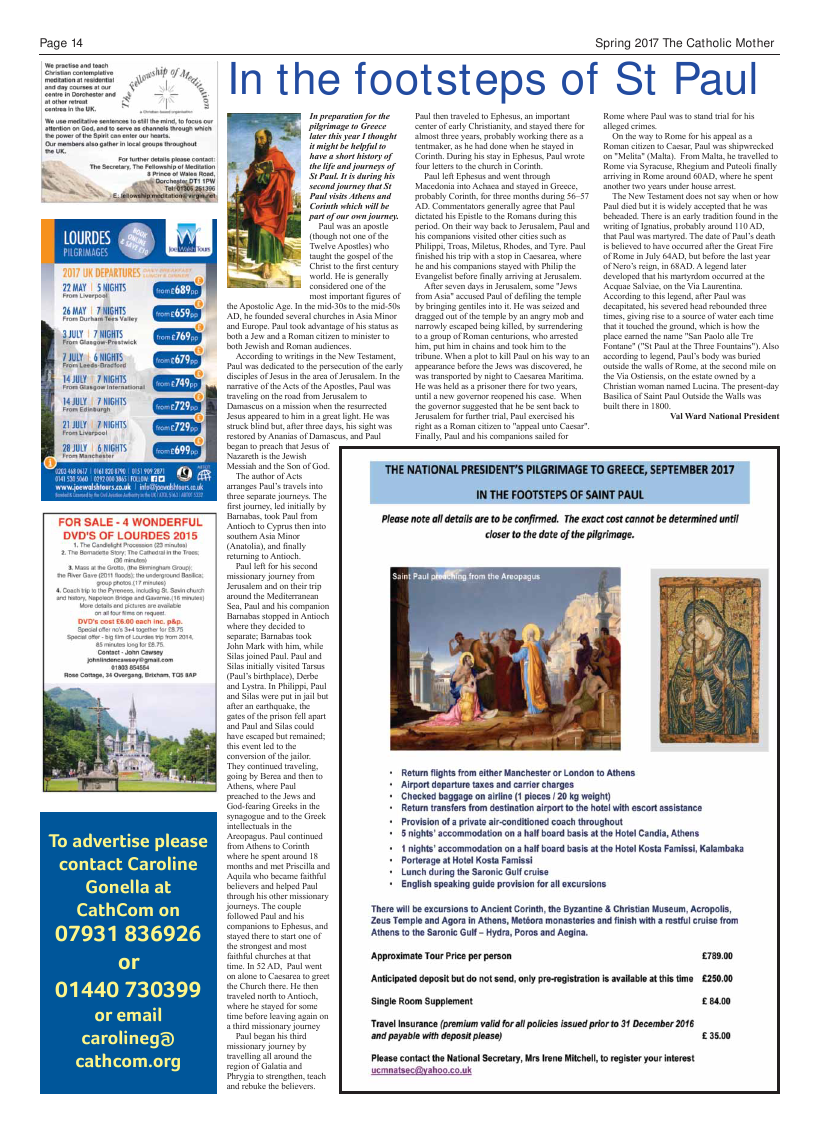 Spring 2017 edition of the Catholic Mother (UCM) - Page 