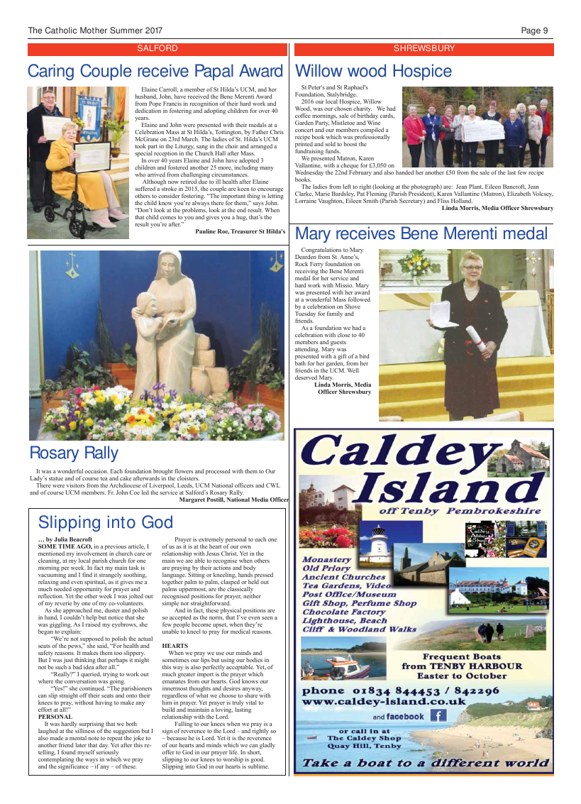 Summer 2017 edition of the Catholic Mother (UCM) - Page 