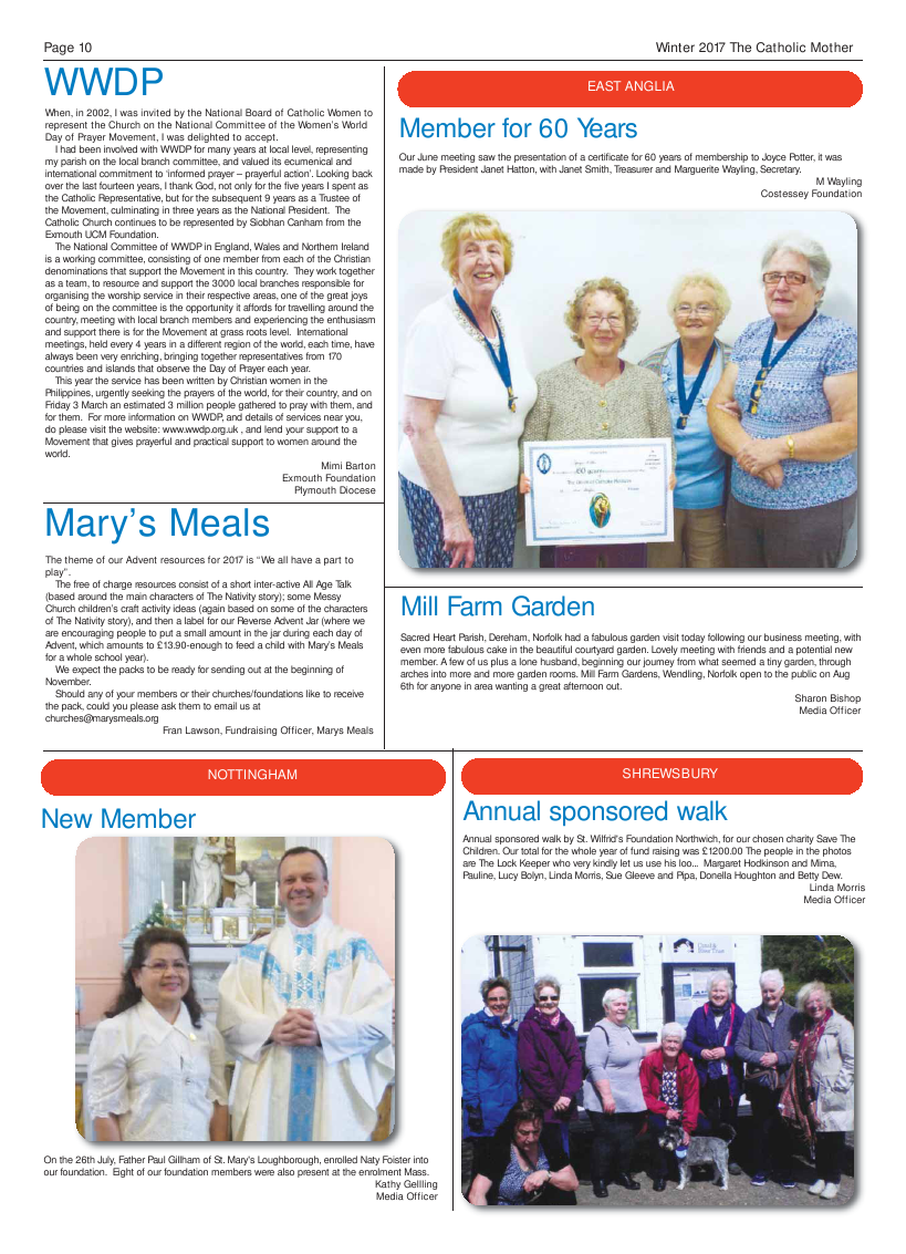 Winter 2017 edition of the Catholic Mother (UCM) - Page 