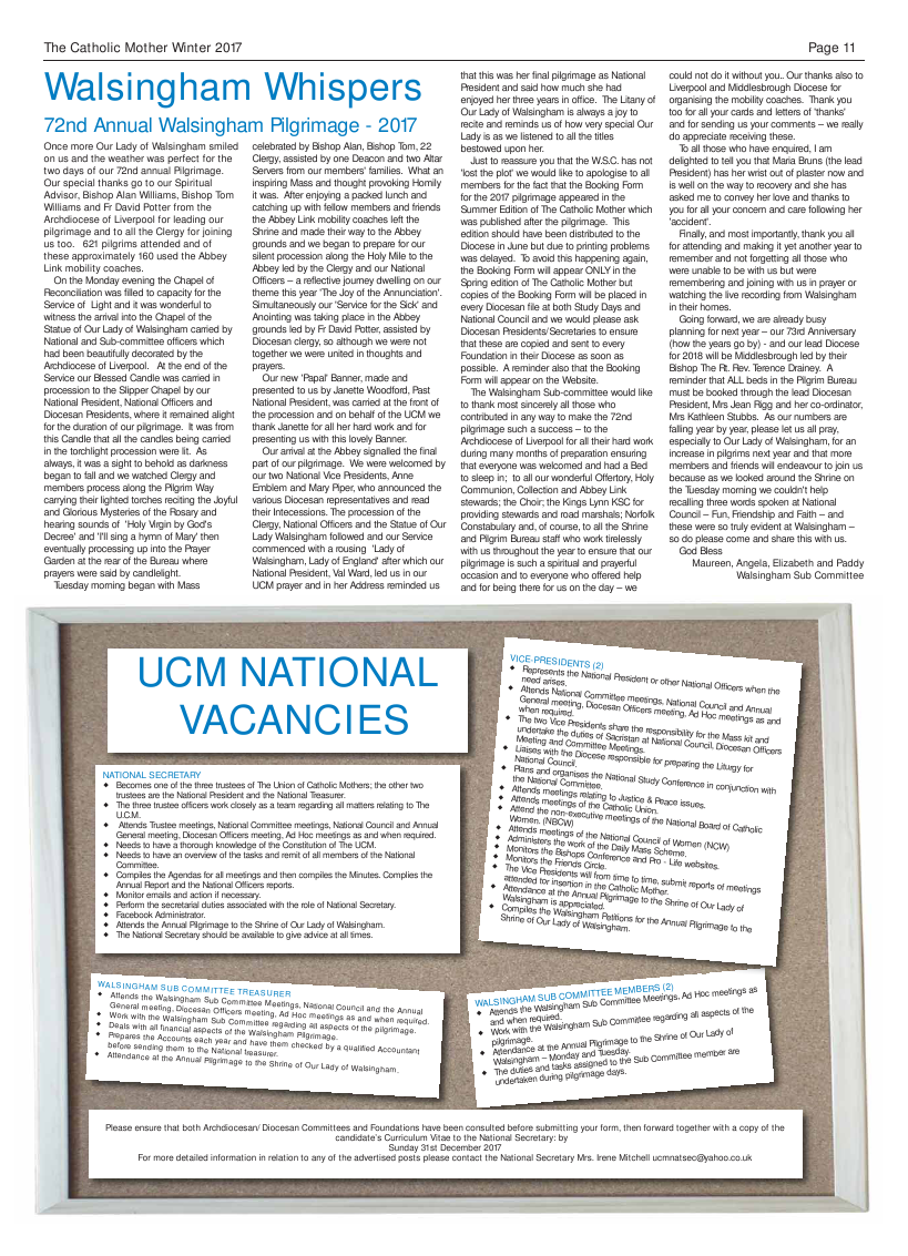 Winter 2017 edition of the Catholic Mother (UCM) - Page 
