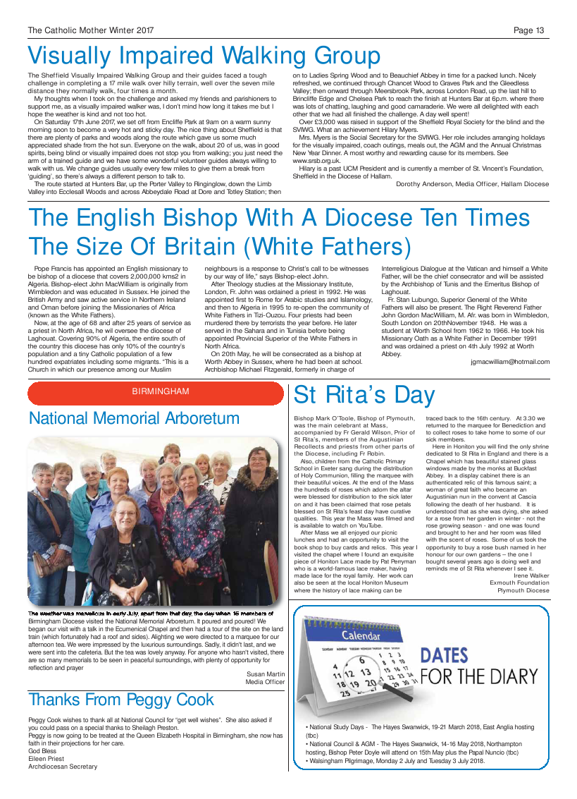Winter 2017 edition of the Catholic Mother (UCM) - Page 