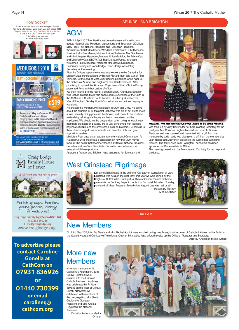 Winter 2017 edition of the Catholic Mother (UCM) - Page 