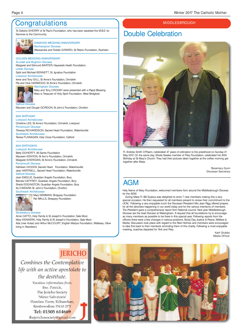 Winter 2017 edition of the Catholic Mother (UCM) - Page 