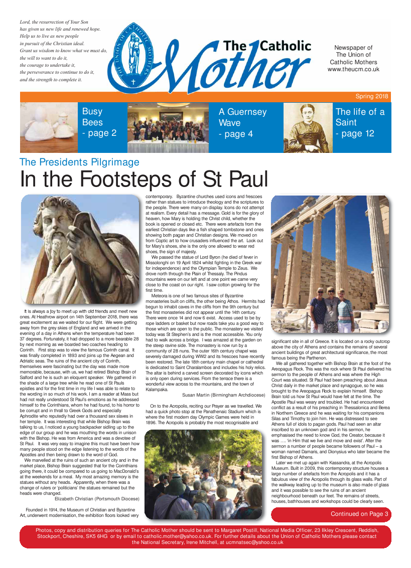 Spring 2018 edition of the Catholic Mother (UCM) - Page 