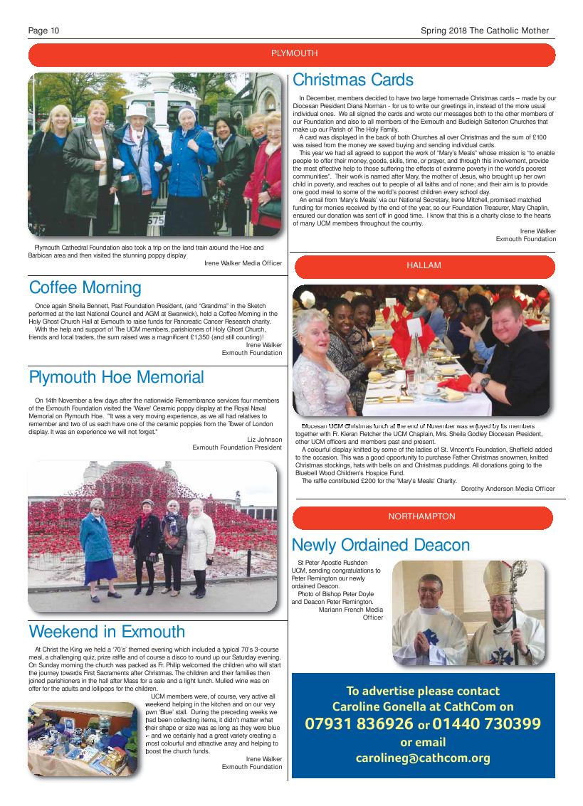 Spring 2018 edition of the Catholic Mother (UCM) - Page 