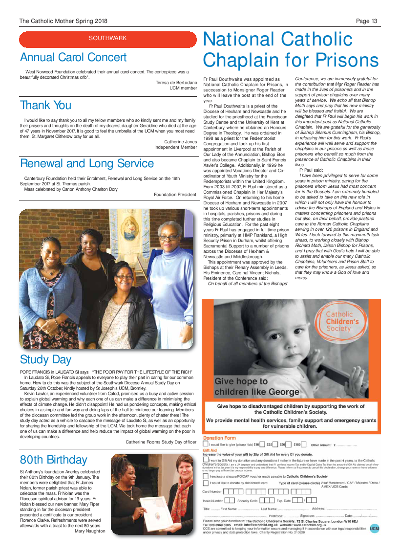 Spring 2018 edition of the Catholic Mother (UCM) - Page 