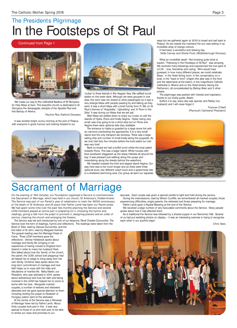 Spring 2018 edition of the Catholic Mother (UCM) - Page 