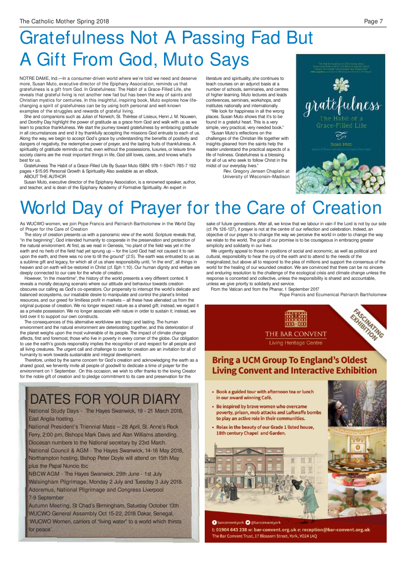 Spring 2018 edition of the Catholic Mother (UCM) - Page 