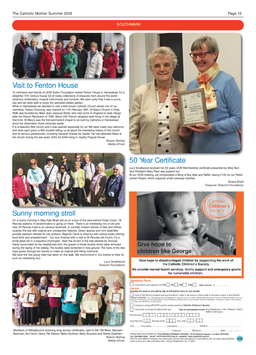 Summer 2018 edition of the Catholic Mother (UCM) - Page 