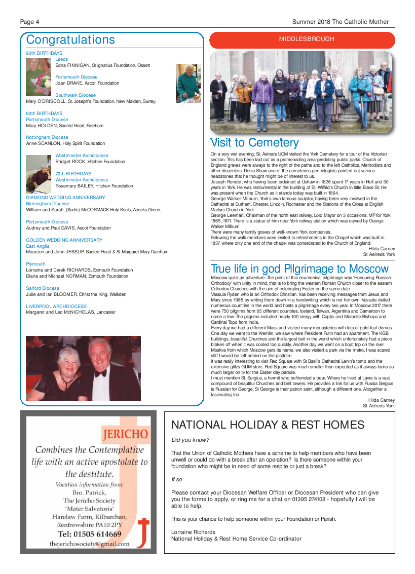 Summer 2018 edition of the Catholic Mother (UCM) - Page 