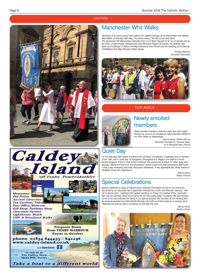 Summer 2018 edition of the Catholic Mother (UCM) - Page 