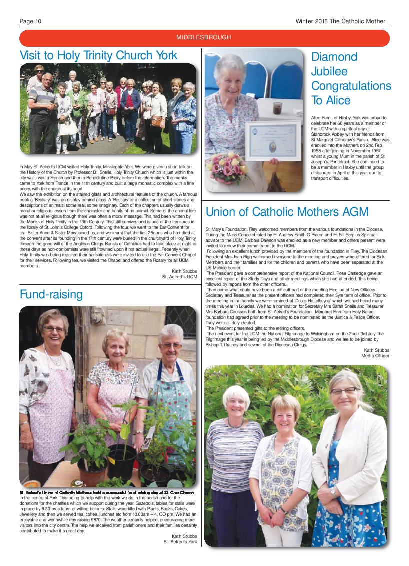 Winter 2018 edition of the Catholic Mother (UCM) - Page 