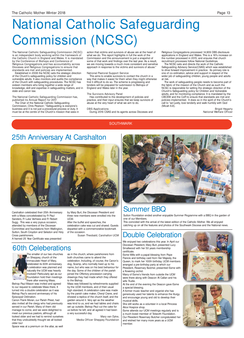 Winter 2018 edition of the Catholic Mother (UCM) - Page 