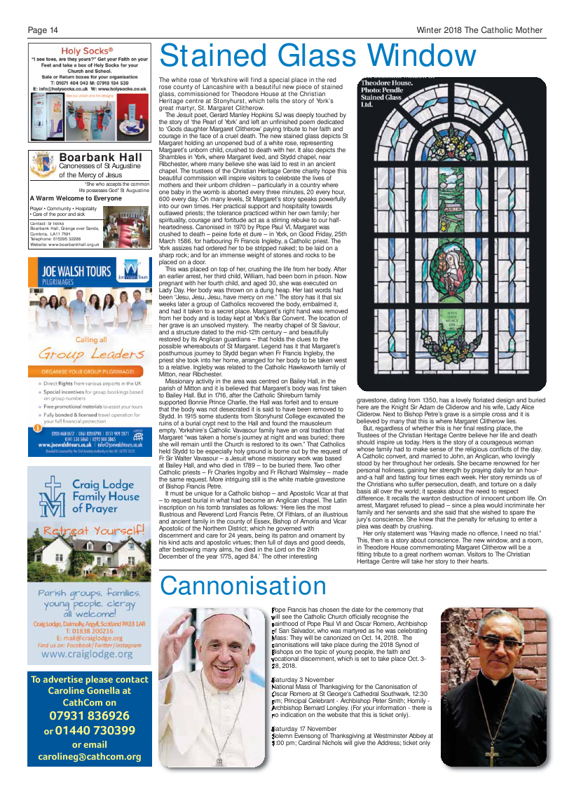 Winter 2018 edition of the Catholic Mother (UCM) - Page 