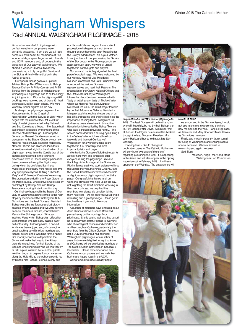 Winter 2018 edition of the Catholic Mother (UCM) - Page 