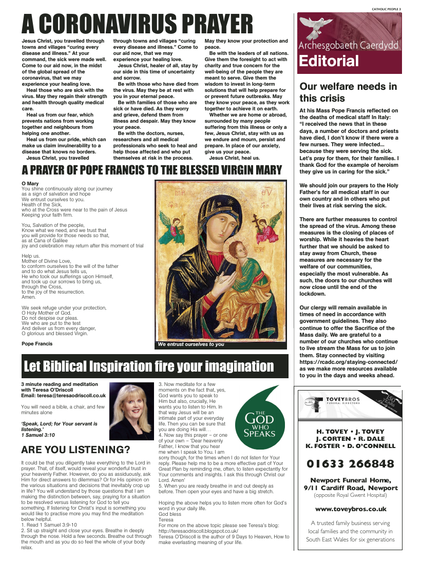 April 2020 edition of the Cardiff People