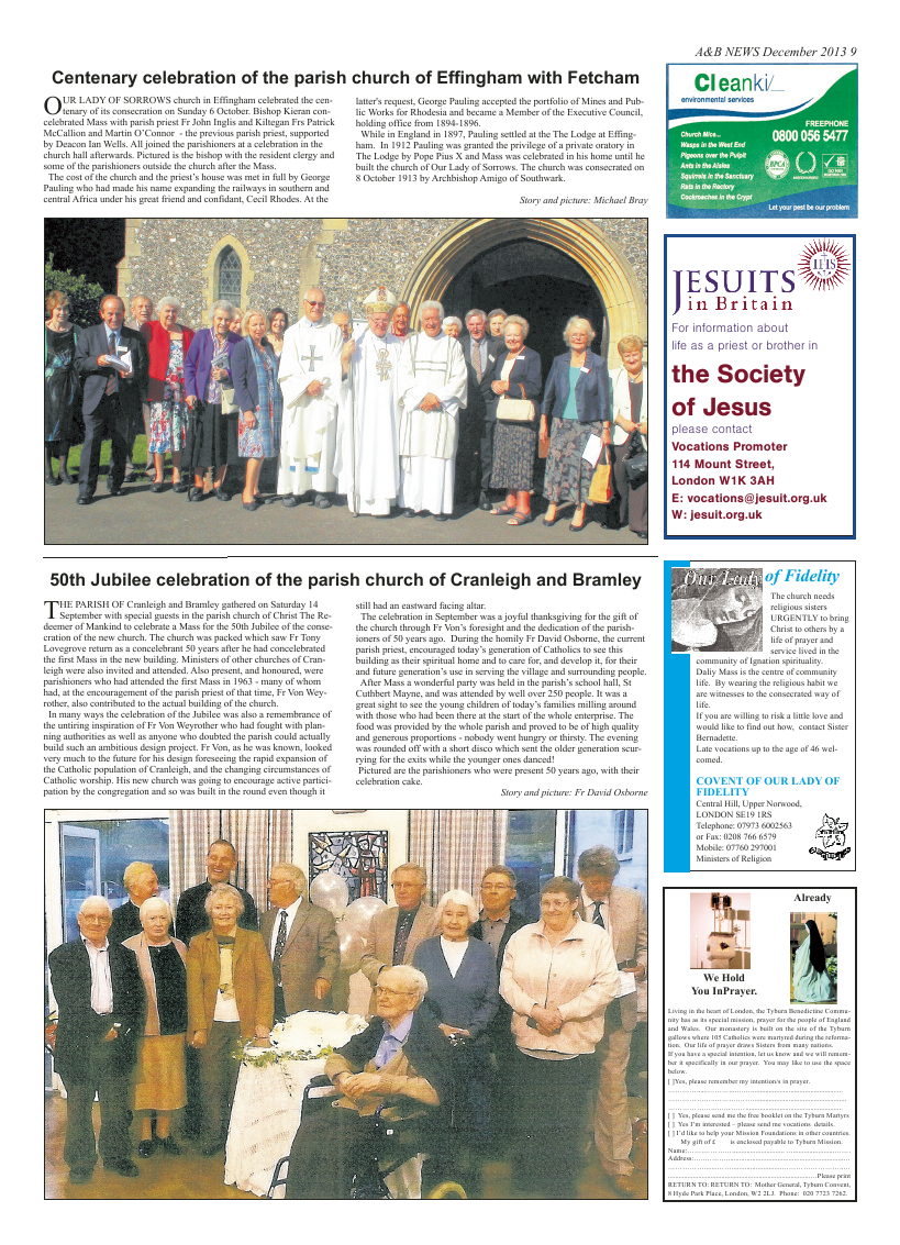 Dec 2013 edition of the A & B News