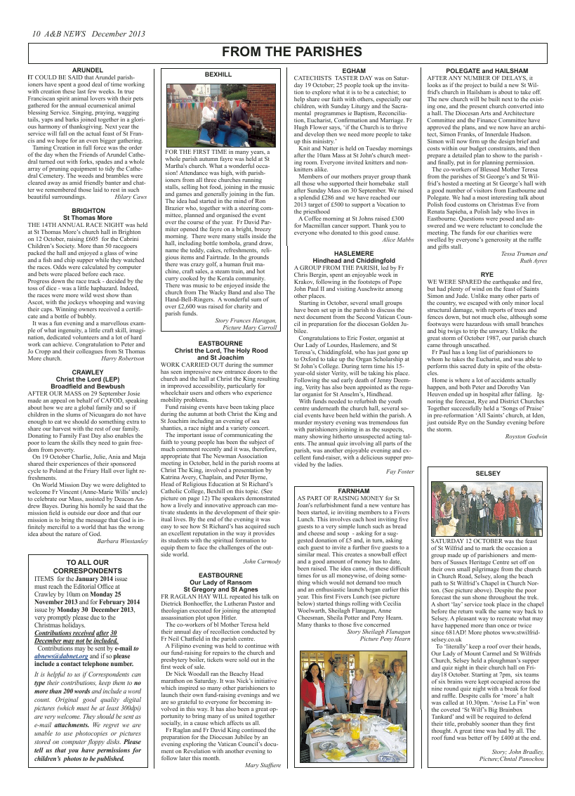 Dec 2013 edition of the A & B News