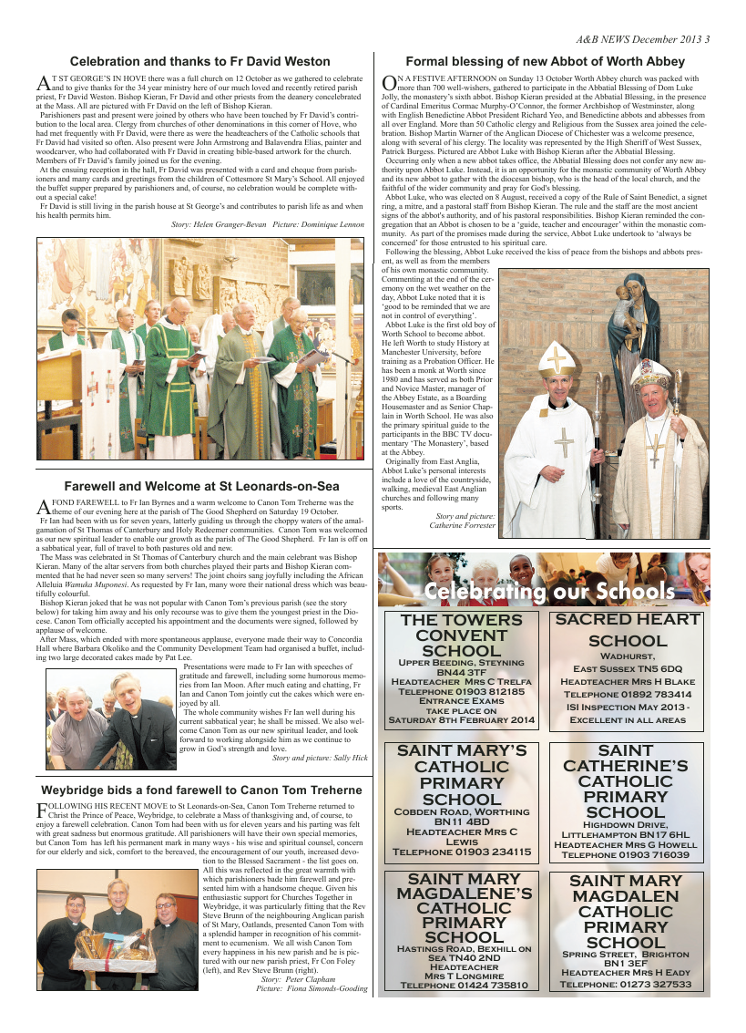 Dec 2013 edition of the A & B News