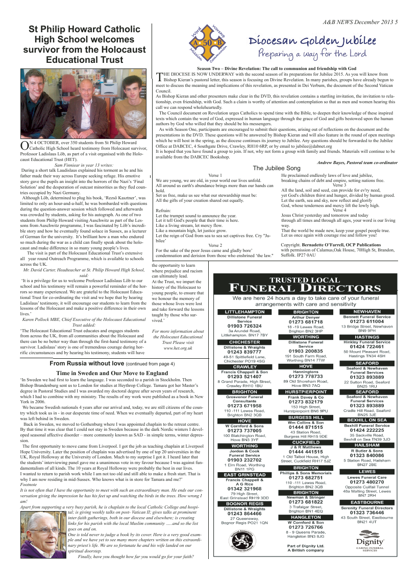 Dec 2013 edition of the A & B News