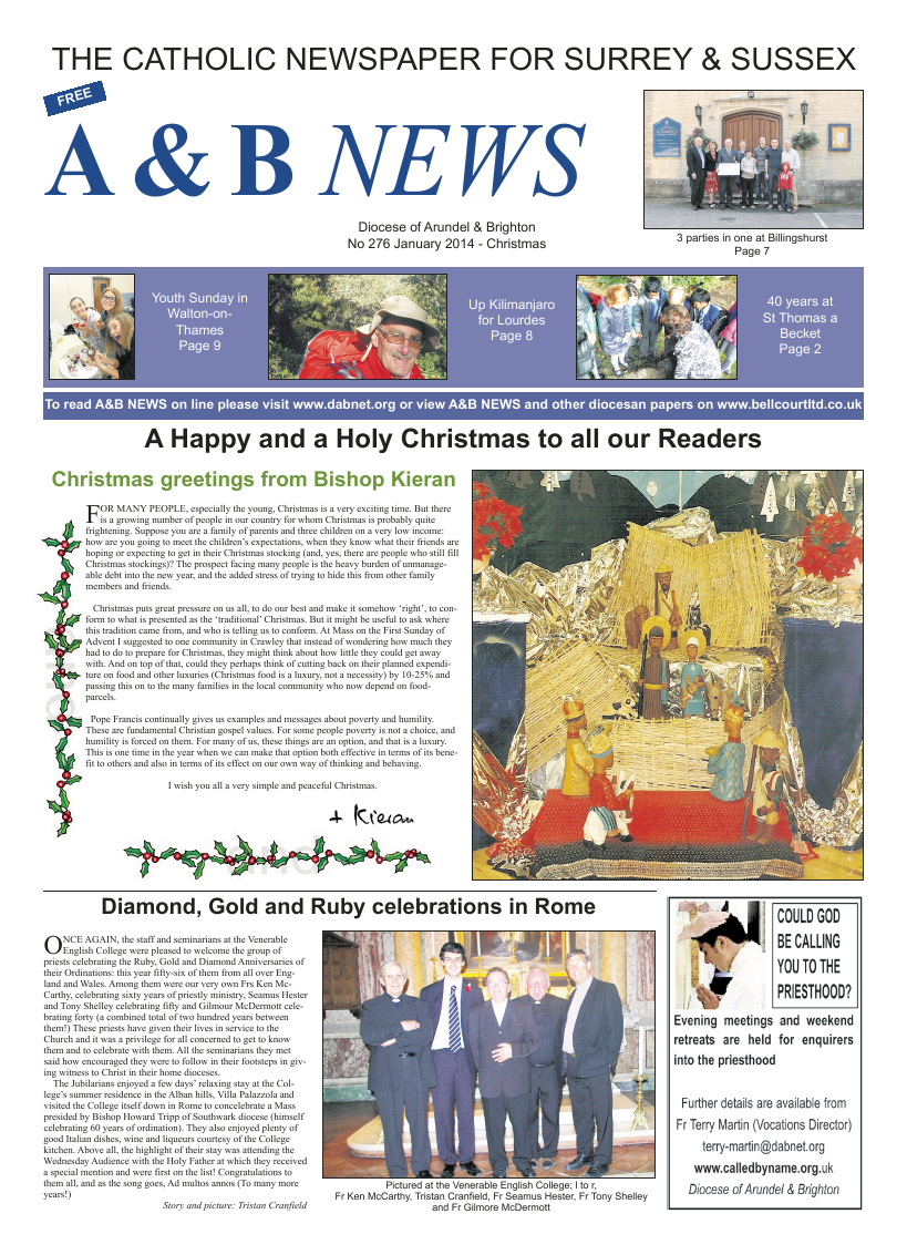 Jan 2014 edition of the A & B News