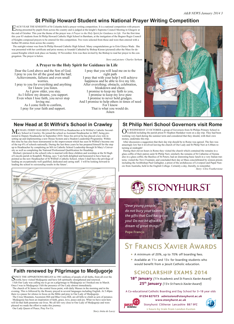 Jan 2014 edition of the A & B News