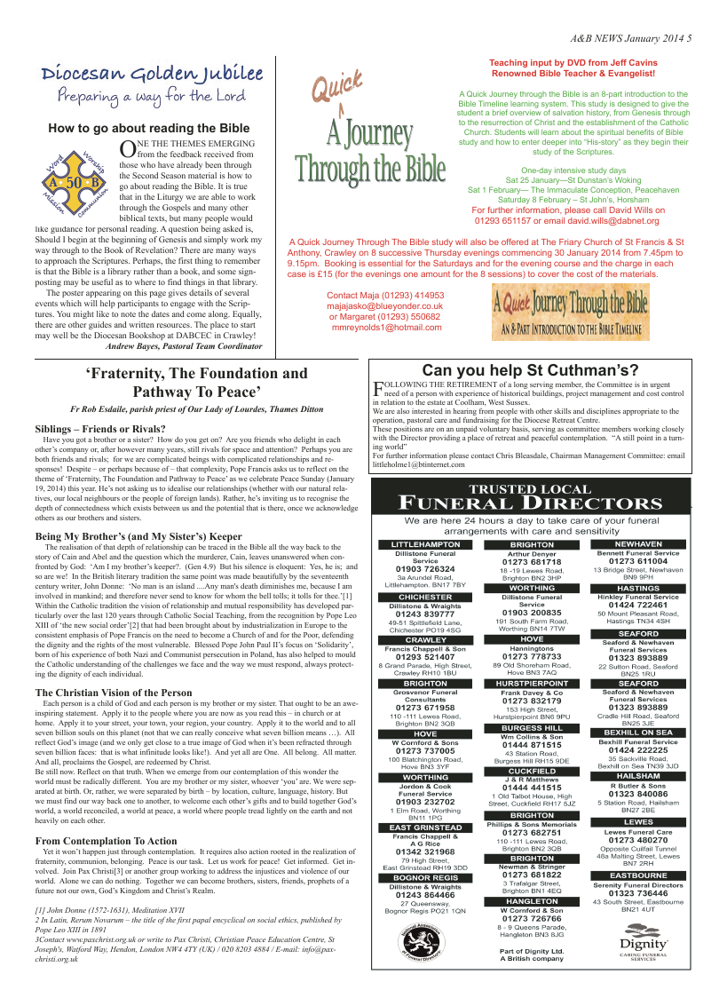 Jan 2014 edition of the A & B News