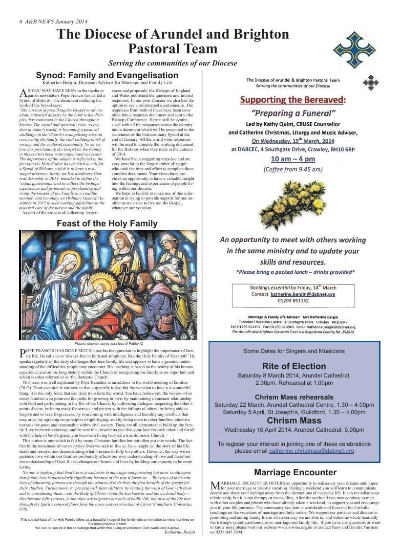 Jan 2014 edition of the A & B News