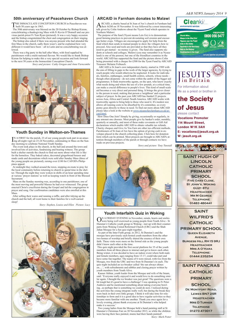 Jan 2014 edition of the A & B News