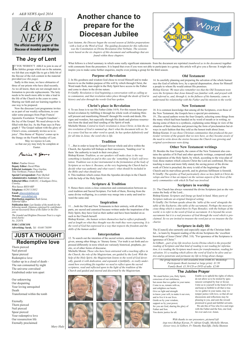 Apr 2014 edition of the A & B News