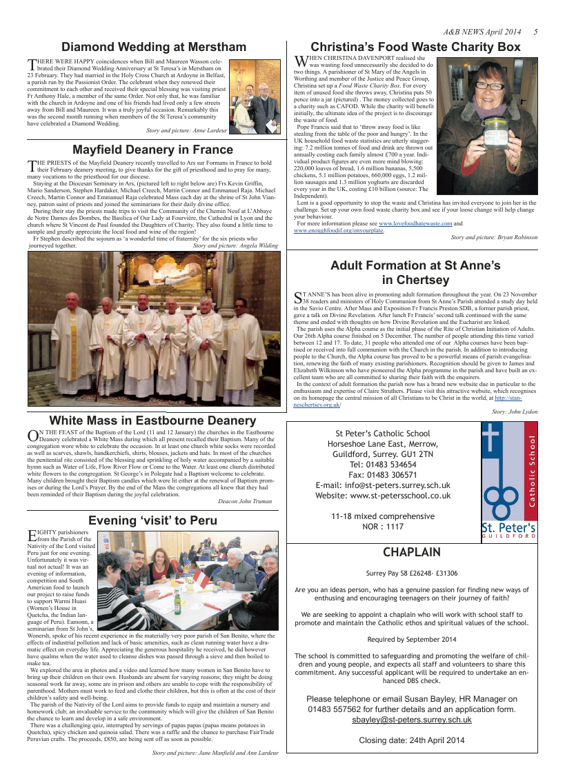 Apr 2014 edition of the A & B News