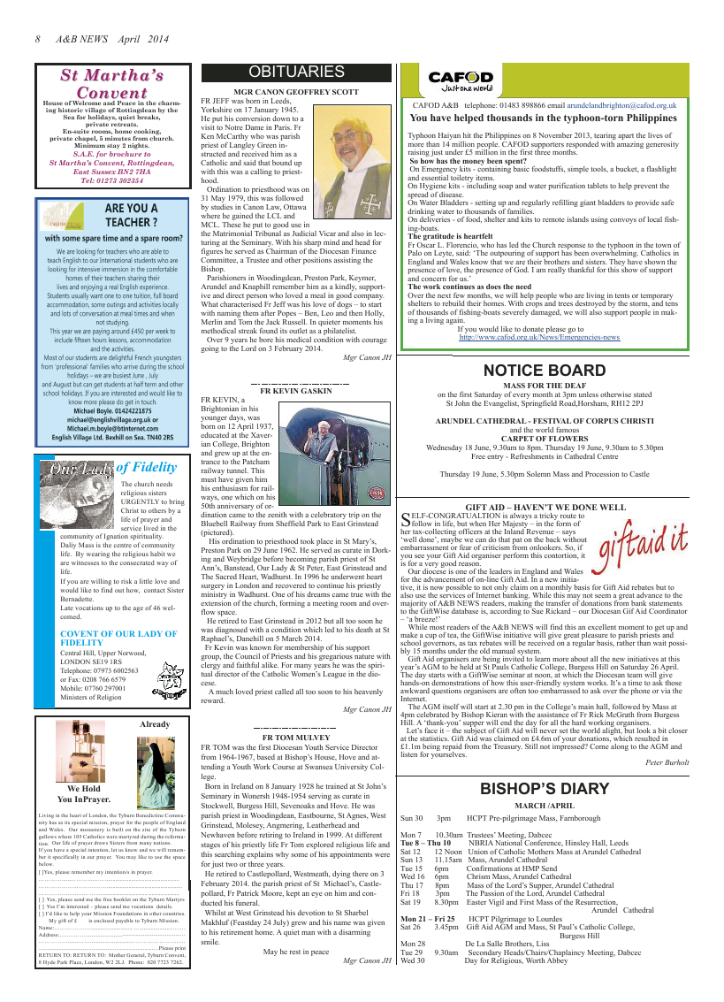 Apr 2014 edition of the A & B News