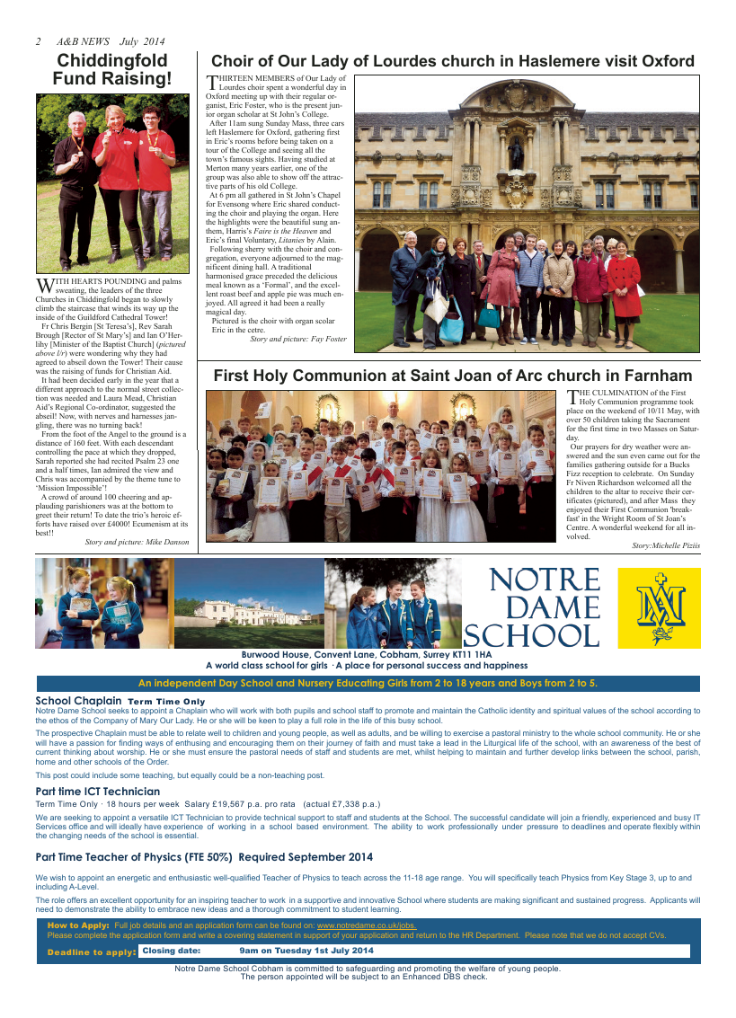 Jul 2014 edition of the A & B News