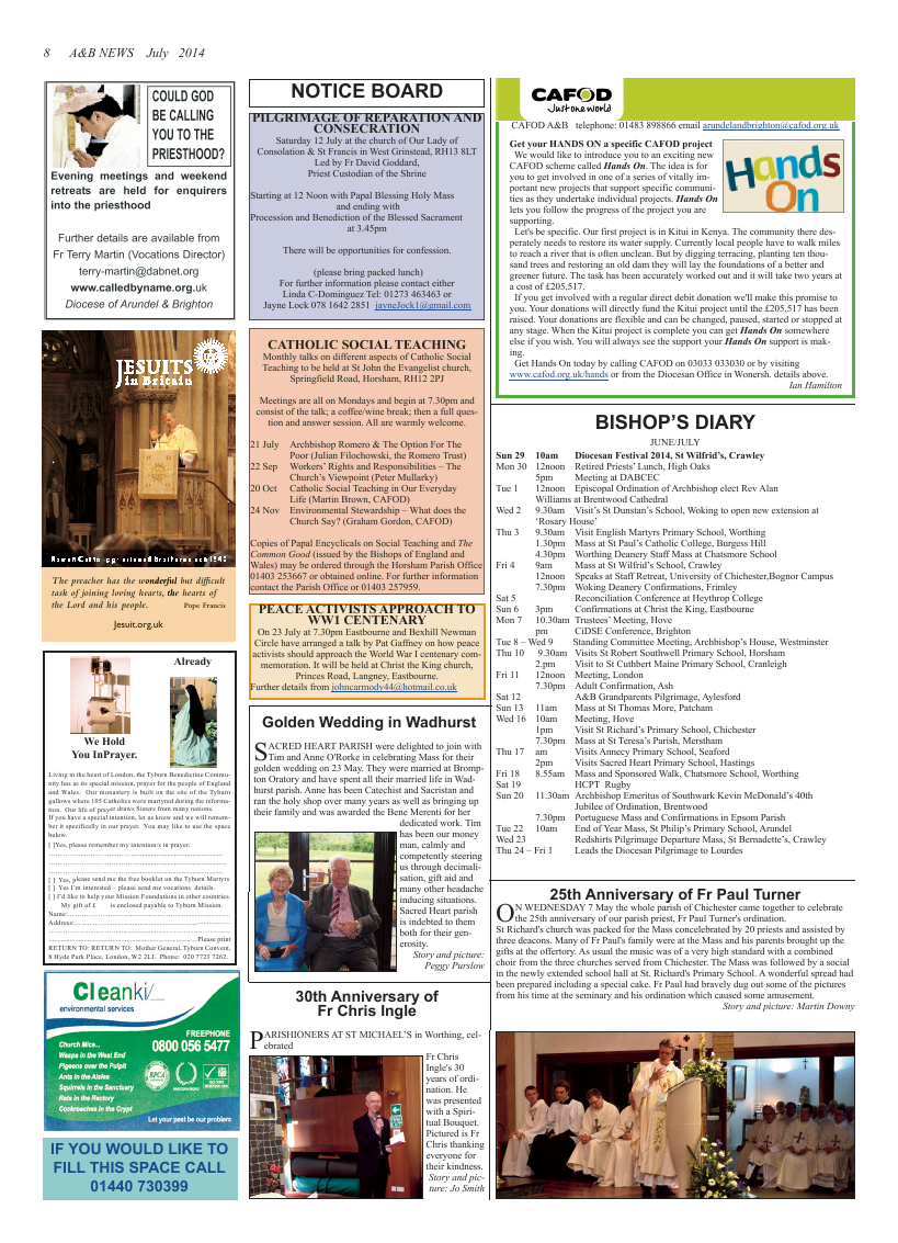 Jul 2014 edition of the A & B News