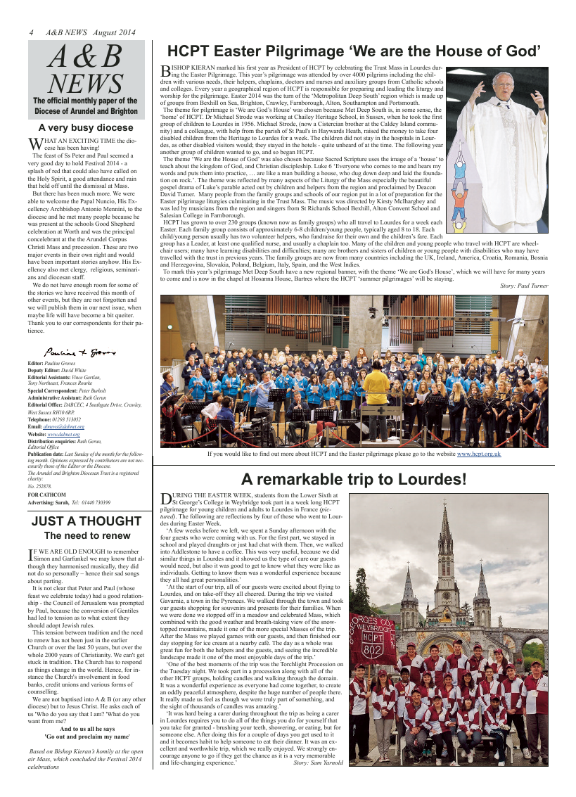 Aug 2014 edition of the A & B News