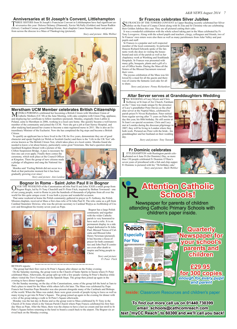 Aug 2014 edition of the A & B News