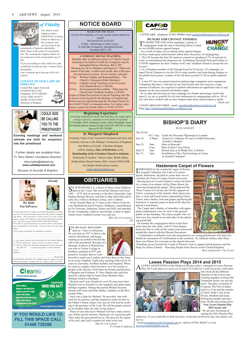 Aug 2014 edition of the A & B News
