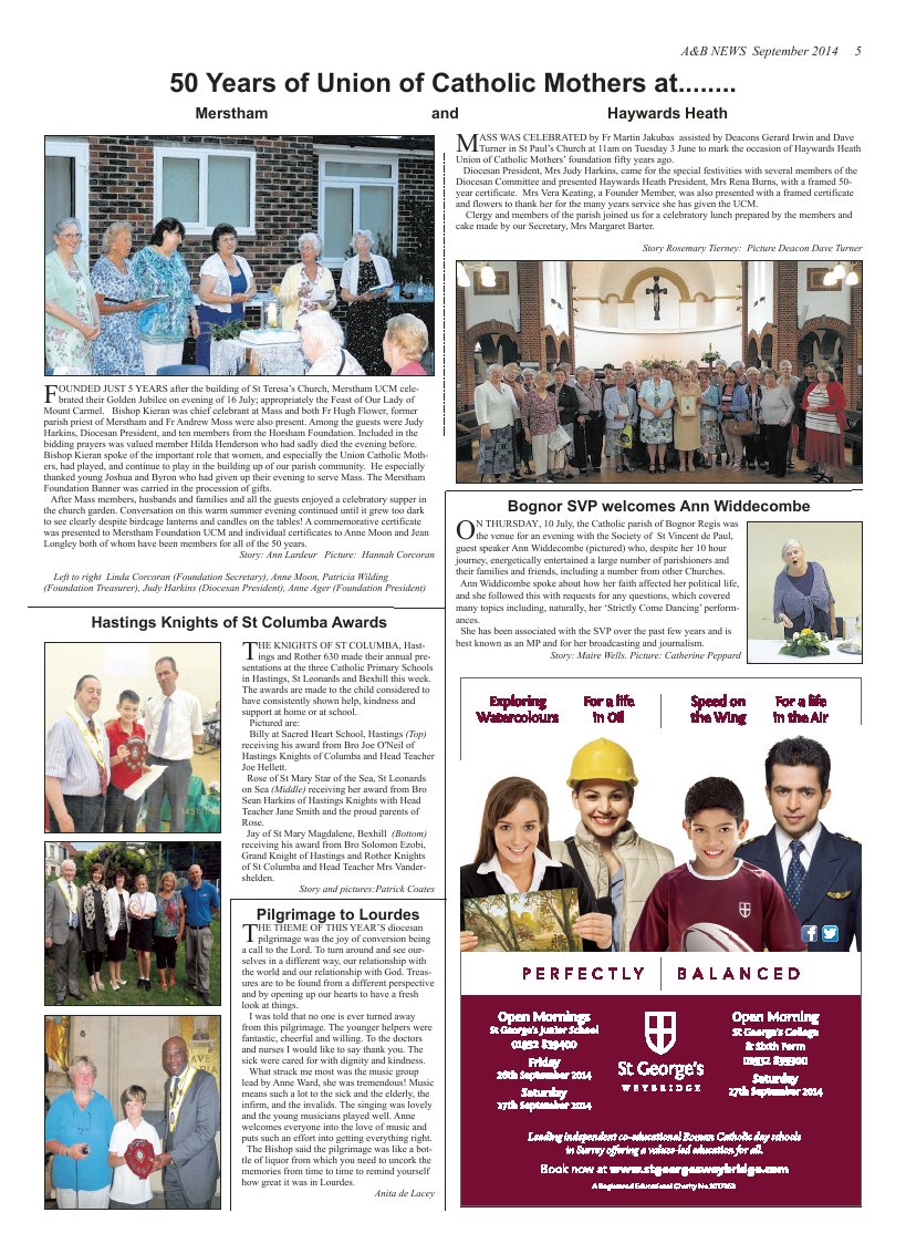 Sept 2014 edition of the A & B News