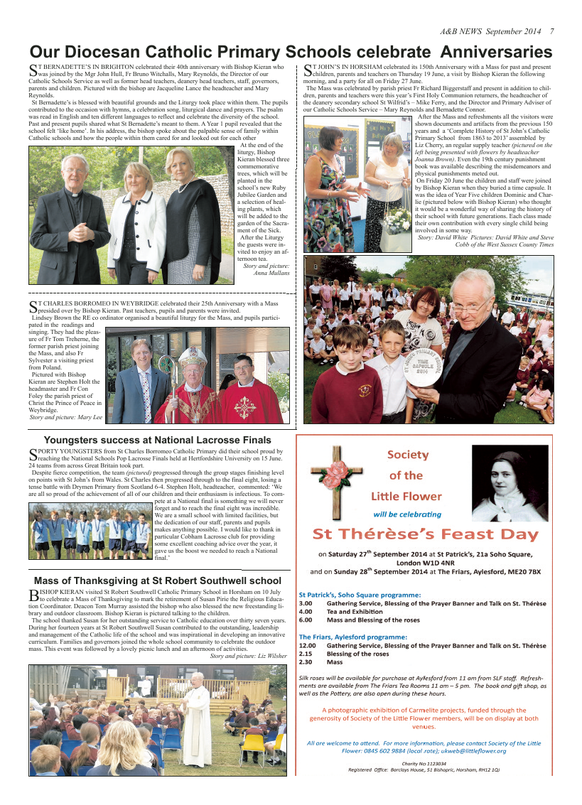 Sept 2014 edition of the A & B News