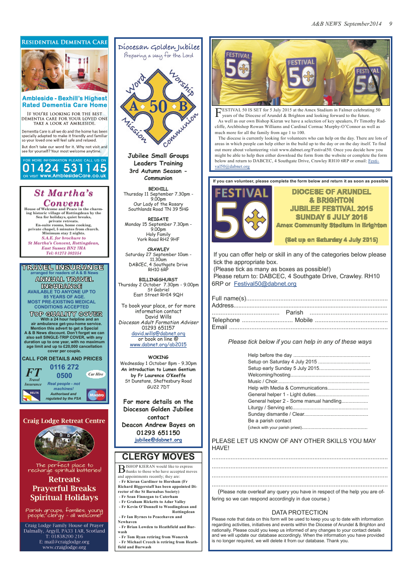 Sept 2014 edition of the A & B News