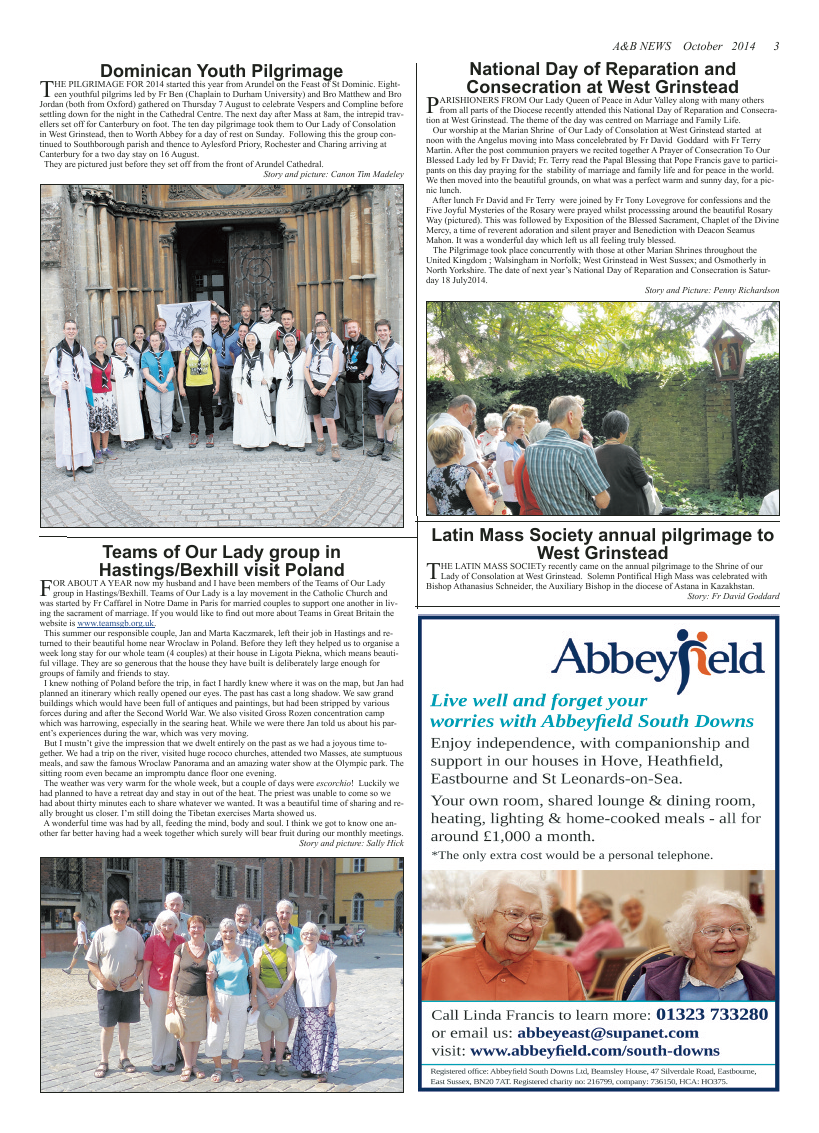 Oct 2014 edition of the A & B News