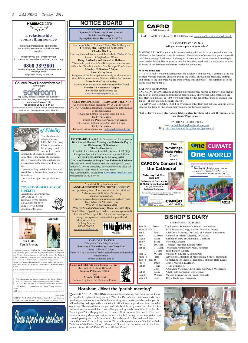 Oct 2014 edition of the A & B News