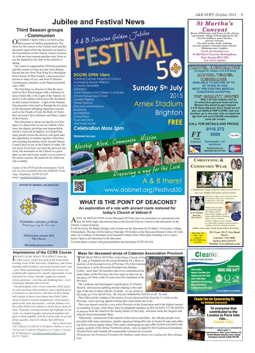 Oct 2014 edition of the A & B News