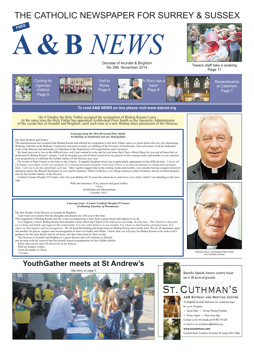 Nov 2014 edition of the A & B News