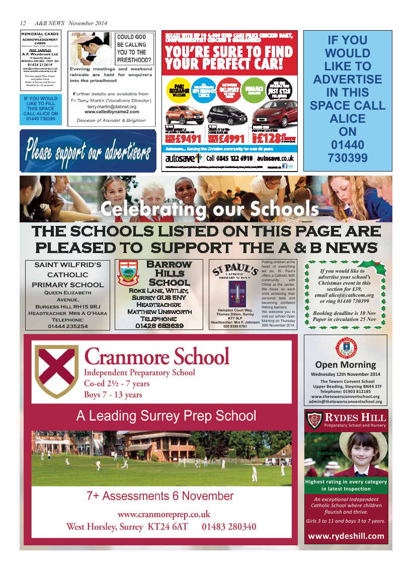 Nov 2014 edition of the A & B News