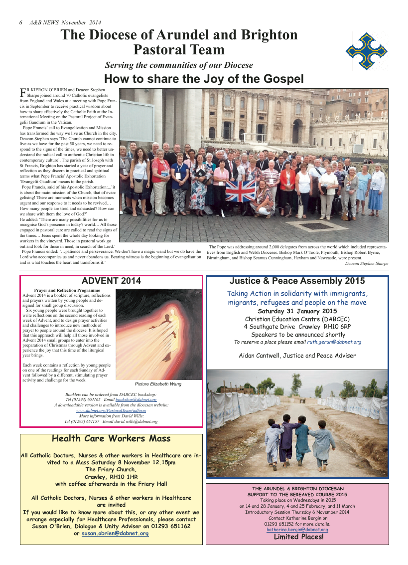 Nov 2014 edition of the A & B News